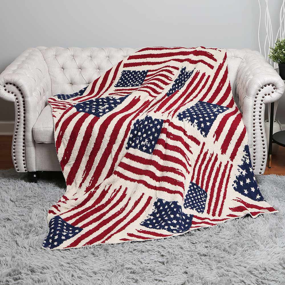 iLLASPARKZ American Flag Throw Blanket