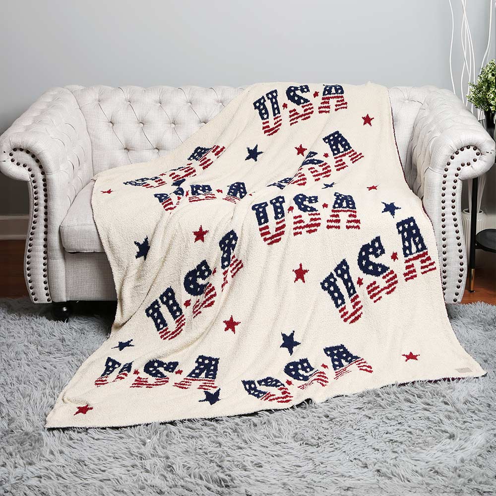 iLLASPARKZ USA Stars Throw Blanket
