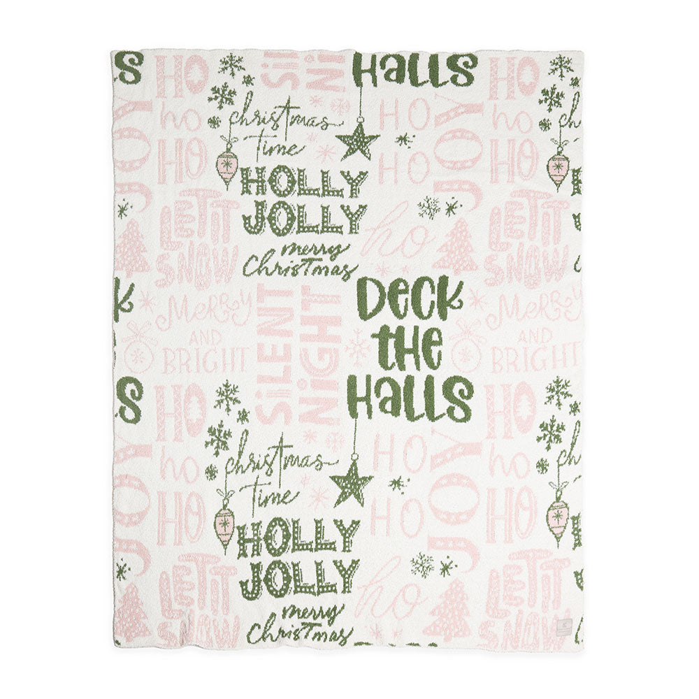 iLLASPARKZ Christmas Message Printed Reversible Throw Blanket