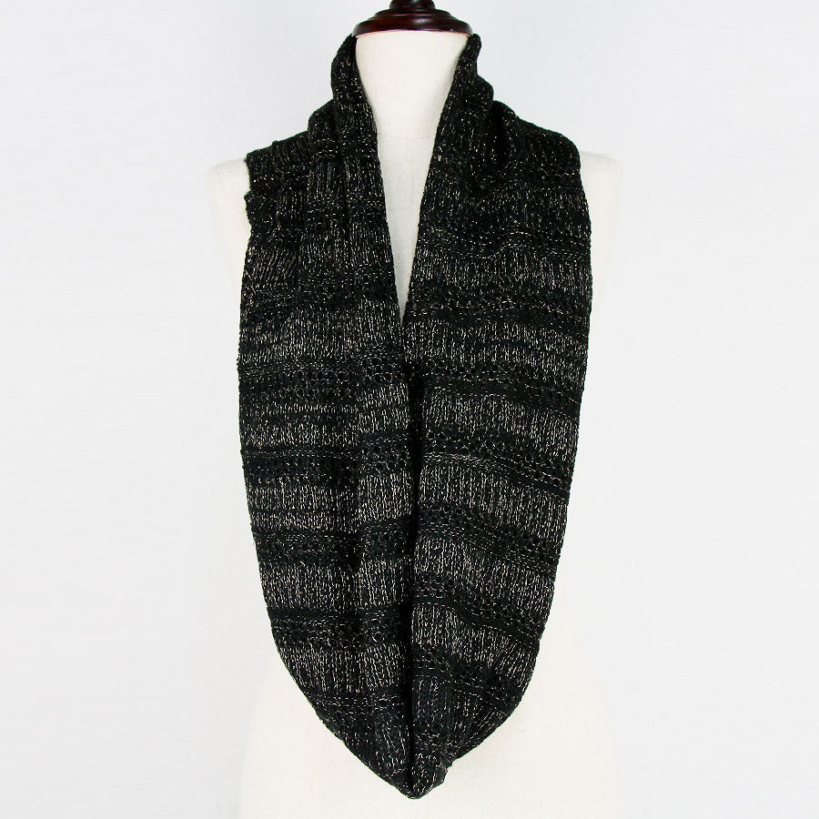 iLLASPARKZ Metallic Accented Acrylic Infinity Scarf