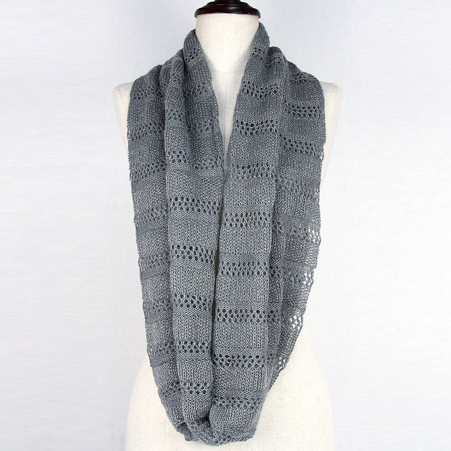 iLLASPARKZ Metallic Accented Acrylic Infinity Scarf