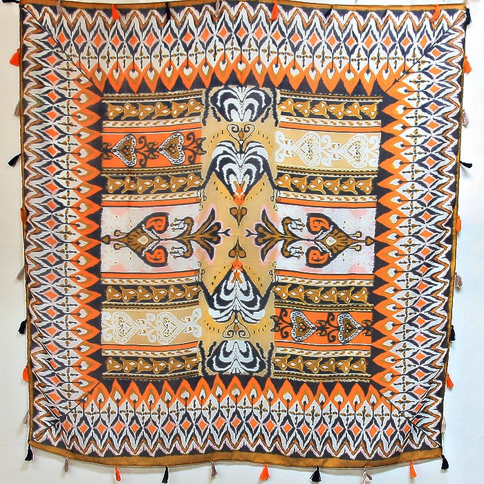 iLLASPARKZ Tassel Drop Tribal Chevron Square Scarf