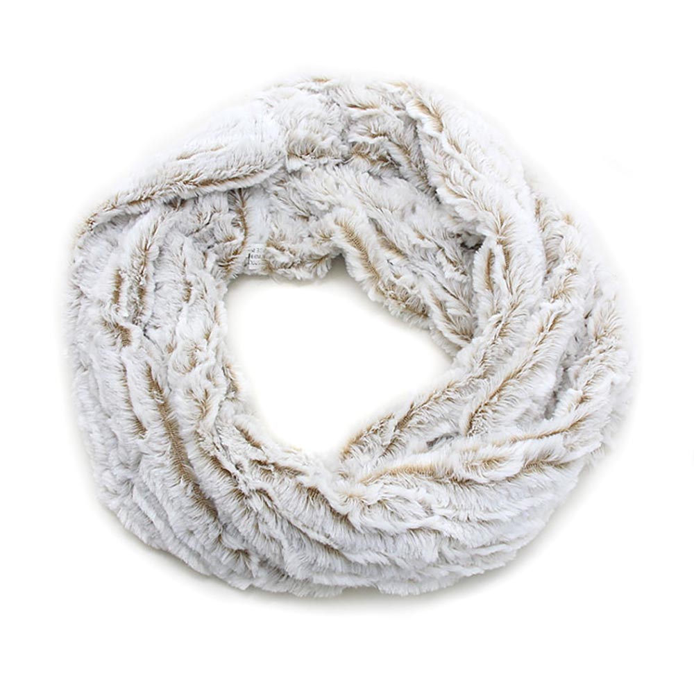 iLLASPARKZ Two Tone Fuzzy Fur Infinity Scarf