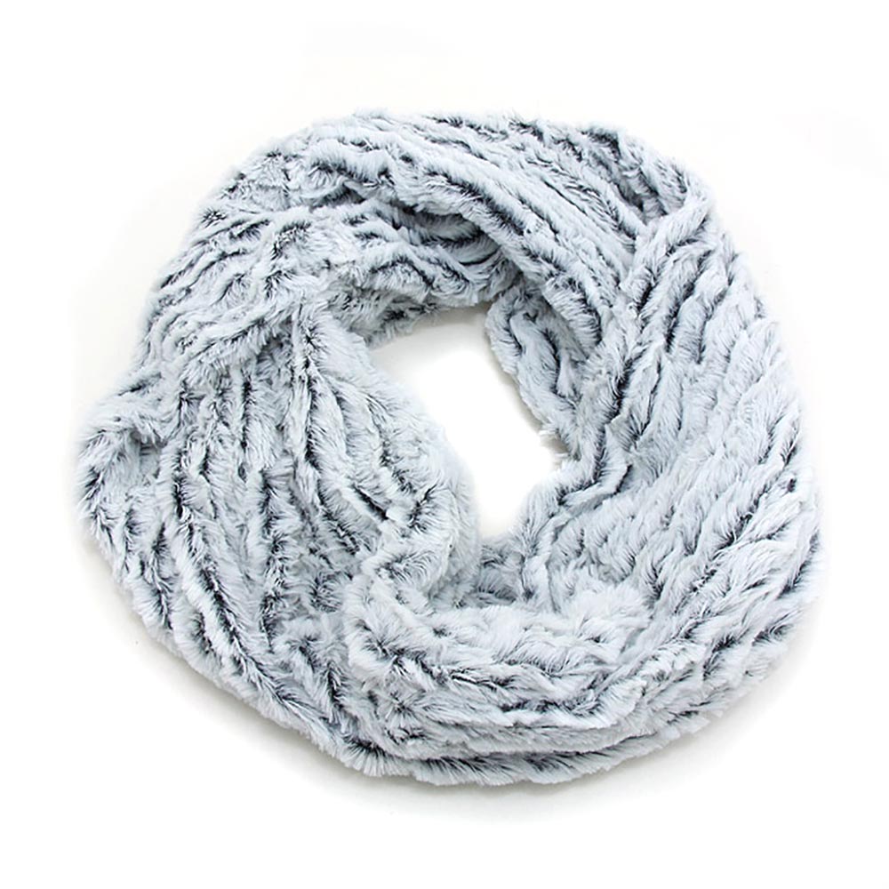iLLASPARKZ Two Tone Fuzzy Fur Infinity Scarf