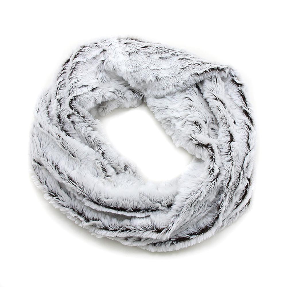 iLLASPARKZ Two Tone Fuzzy Fur Infinity Scarf