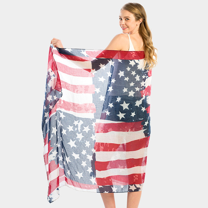 iLLASPARKZ American Flag Oblong Scarf