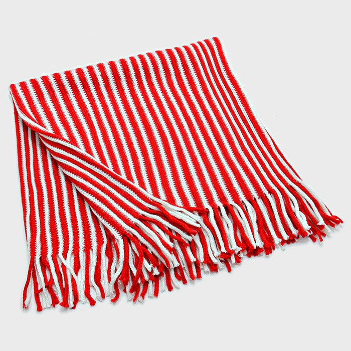 iLLASPARKZ Two Tone Snood Tube Scarf with Fringe