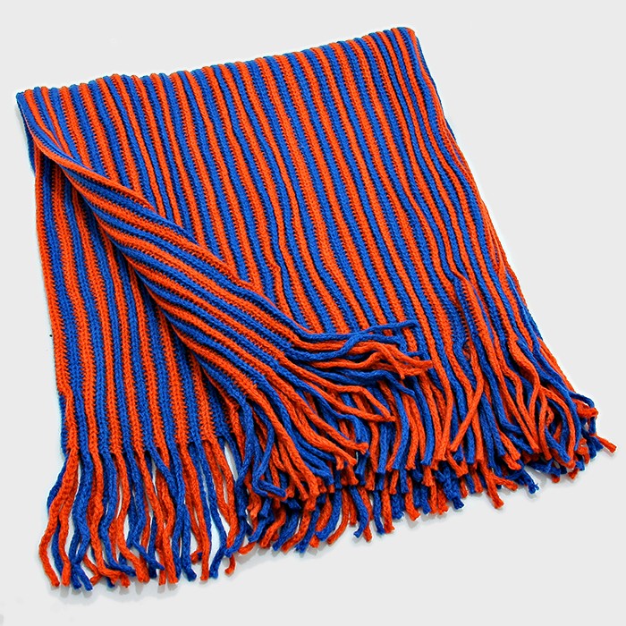 iLLASPARKZ Two Tone Snood Tube Scarf with Fringe
