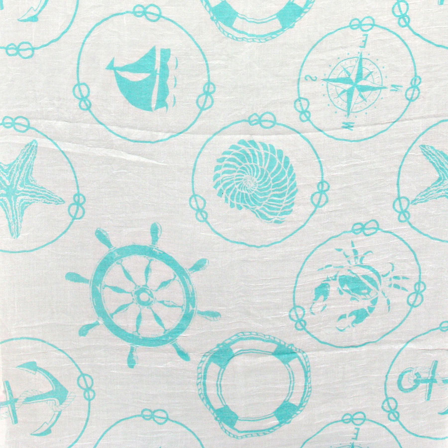 iLLASPARKZ Sea Life Patterned Cotton Spring Scarf