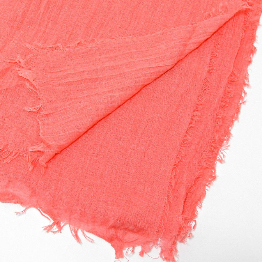 iLLASPARKZ Frayed Trim Pleated Spring Scarf