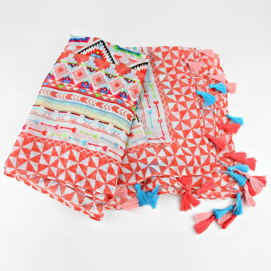 iLLASPARKZ Funky Tasseled Polyester Scarf