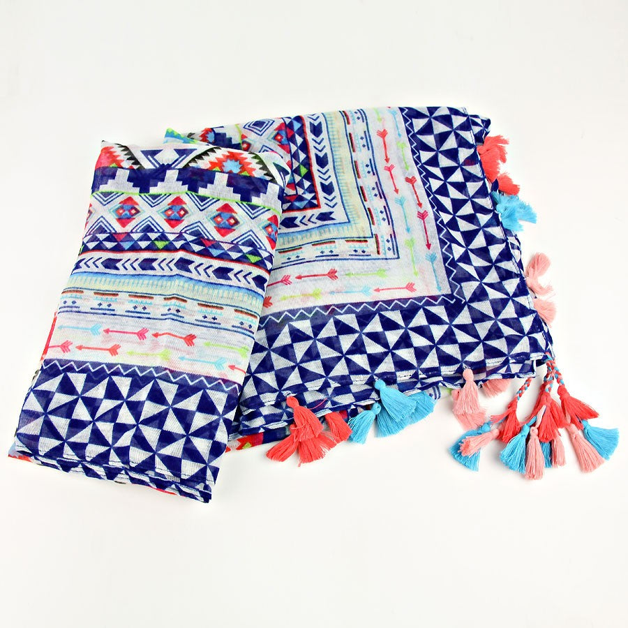 iLLASPARKZ Funky Tasseled Polyester Scarf