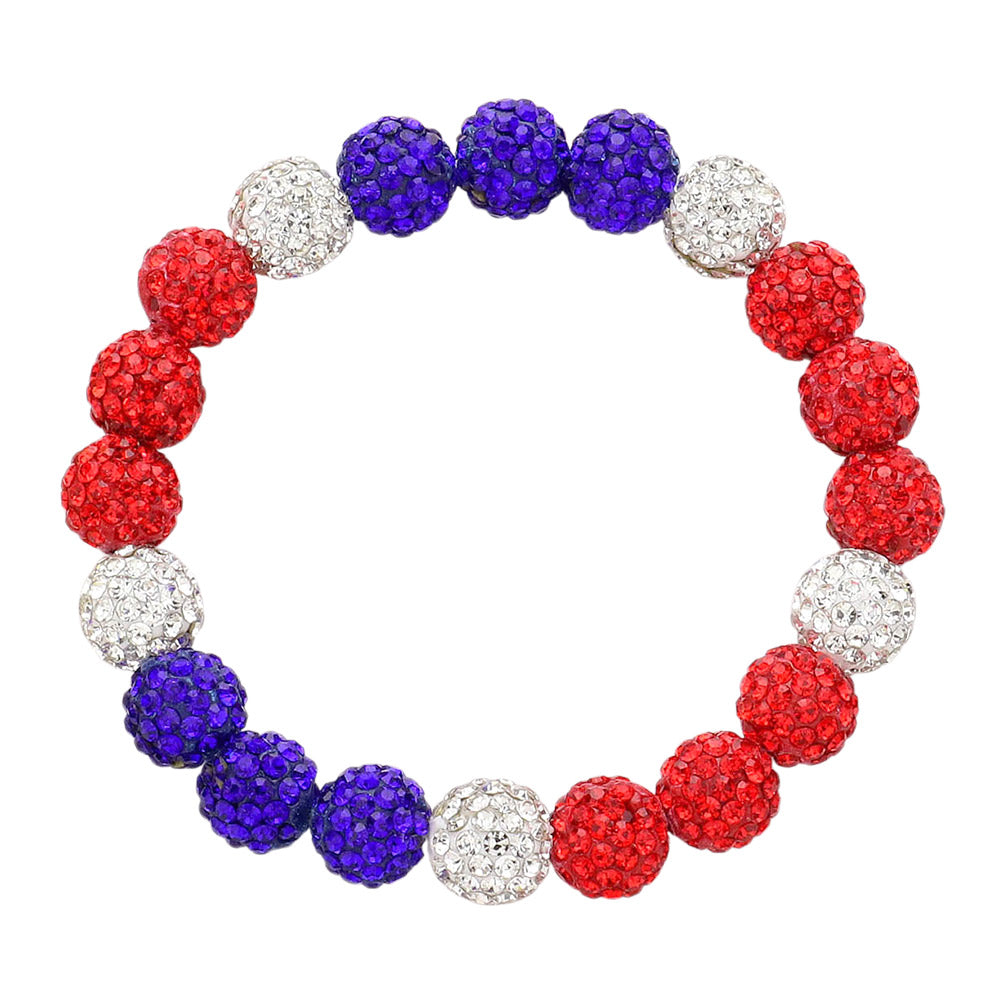 iLLASPARKZ Shamballa Ball Beaded Stretch Bracelet