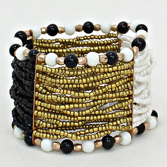 iLLASPARKZ Bohemian Seed Beaded Stretch Bracelet
