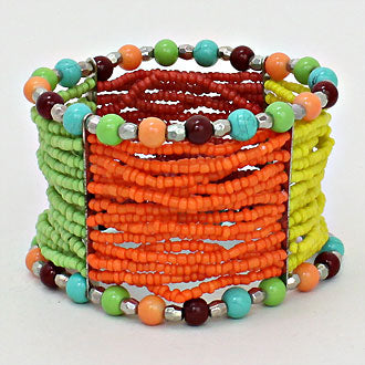 iLLASPARKZ Bohemian Seed Beaded Stretch Bracelet