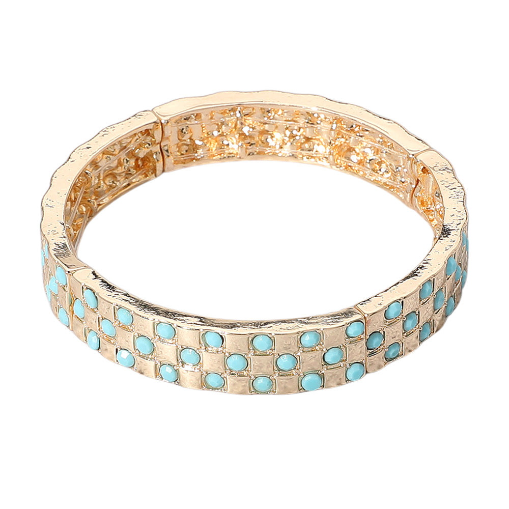 iLLASPARKZ Beads Paved Stretch Bracelet
