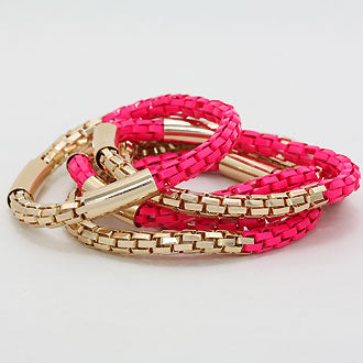 iLLASPARKZ Multi-Layered Resin Mesh Stretch Bracelet