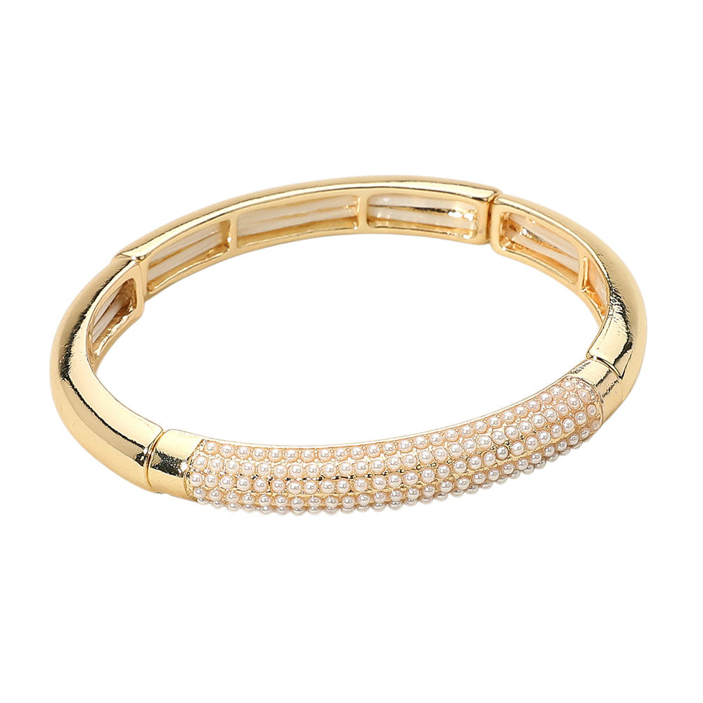 iLLASPARKZ Pearl Embellished Stretch Bracelet