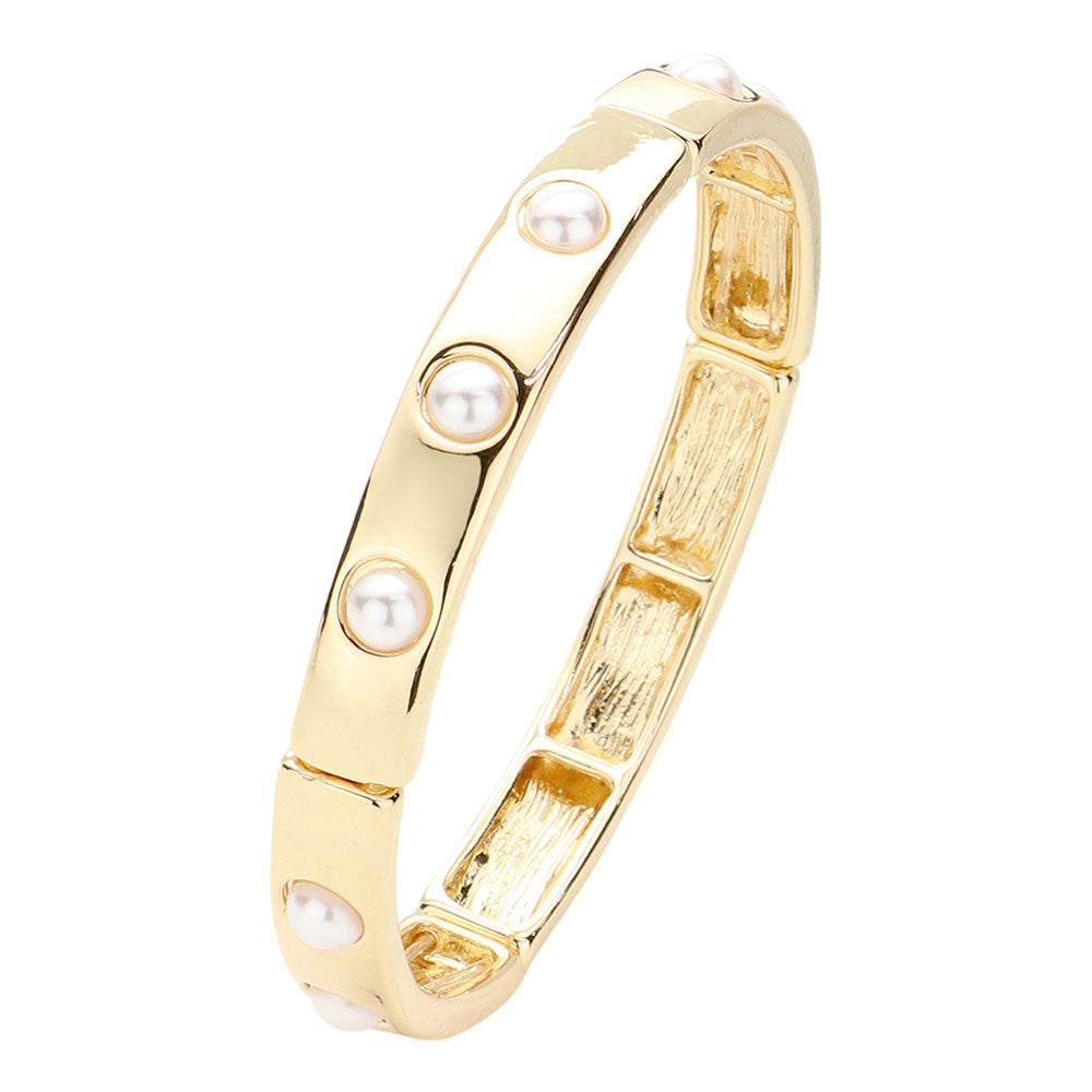 iLLASPARKZ Pearl Embellished Stackable Stretch Bracelet