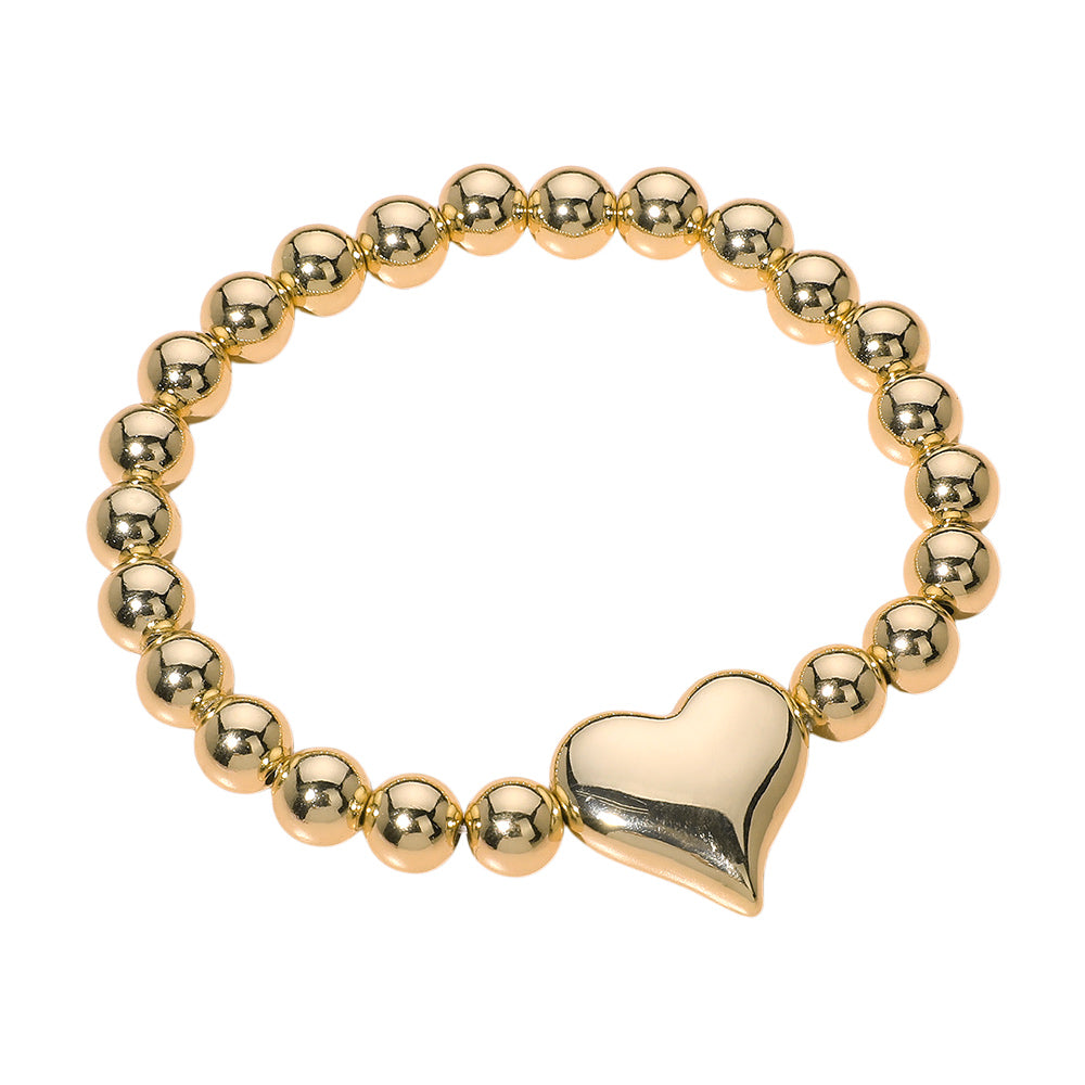 iLLASPARKZ Metal Heart Pointed Ball Stretch Bracelet
