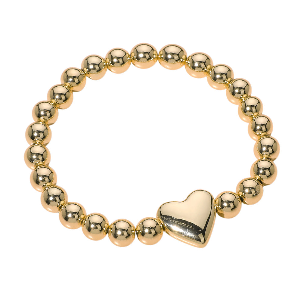 iLLASPARKZ Metal Heart Pointed Ball Stretch Bracelet