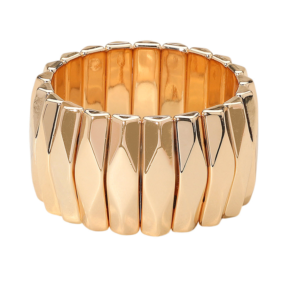 iLLASPARKZ Metal Bar Beaded Stretch Bracelet