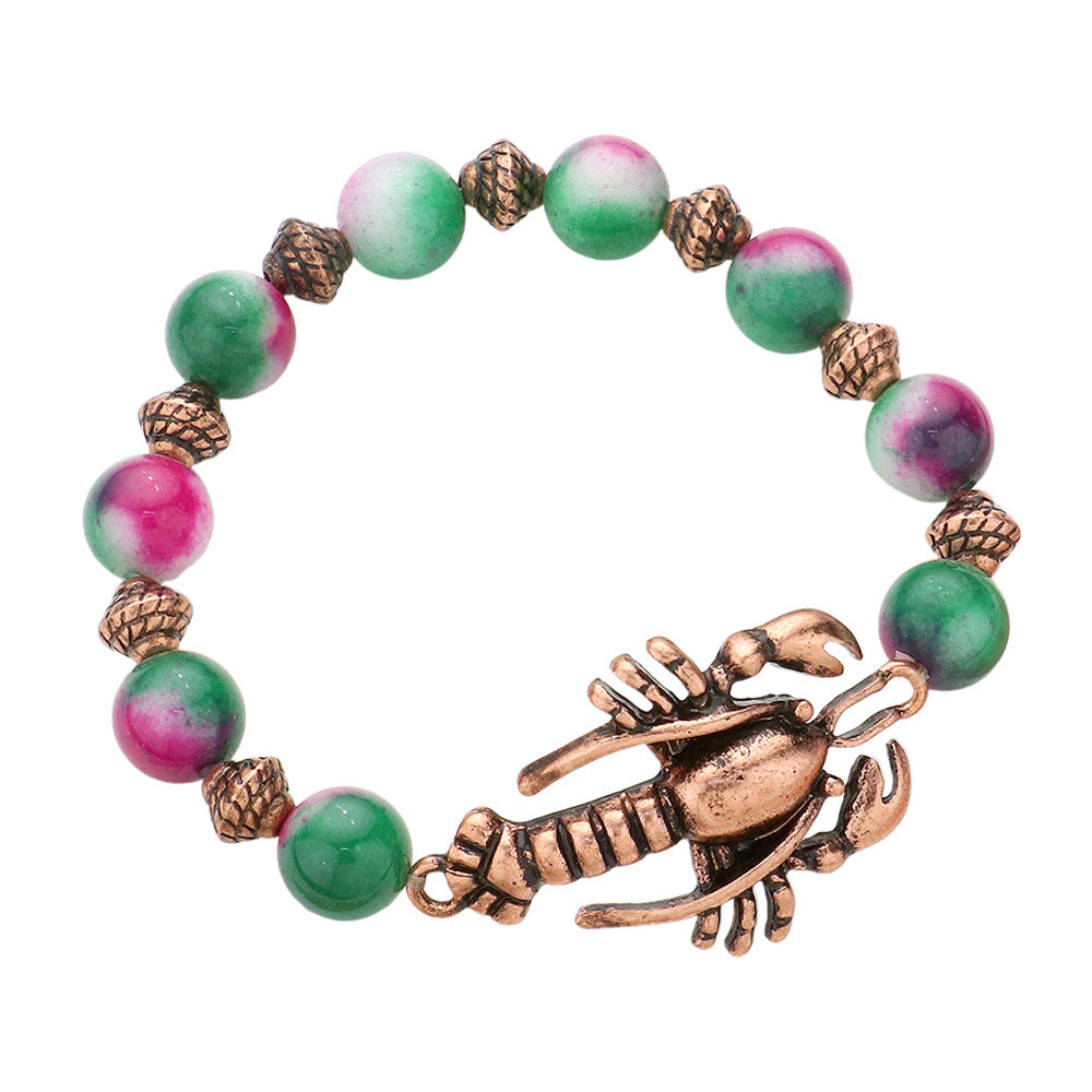 iLLASPARKZ Lobster beaded stretch bracelet