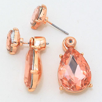 iLLASPARKZ Double-sided Peekaboo Glass Droplet Earrings