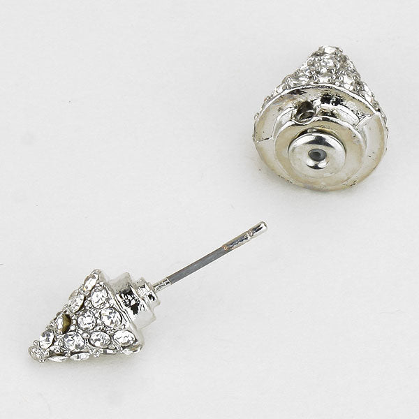 iLLASPARKZ Rivet Pave Double Sided Stud Earrings
