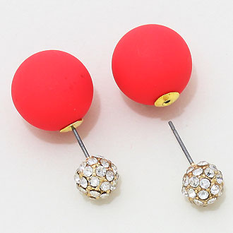 iLLASPARKZ Double-sided Matte Crystal Stud Earrings