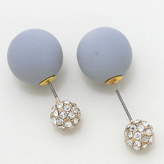 iLLASPARKZ Double-sided Matte Crystal Stud Earrings