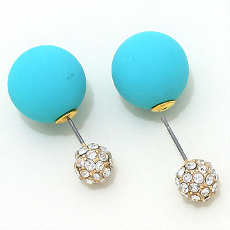 iLLASPARKZ Double-sided Matte Crystal Stud Earrings