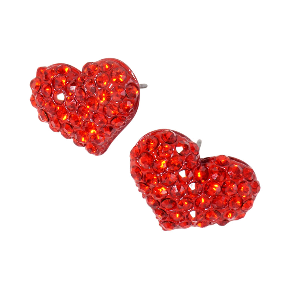 iLLASPARKZ Crystal pave heart stud earrings