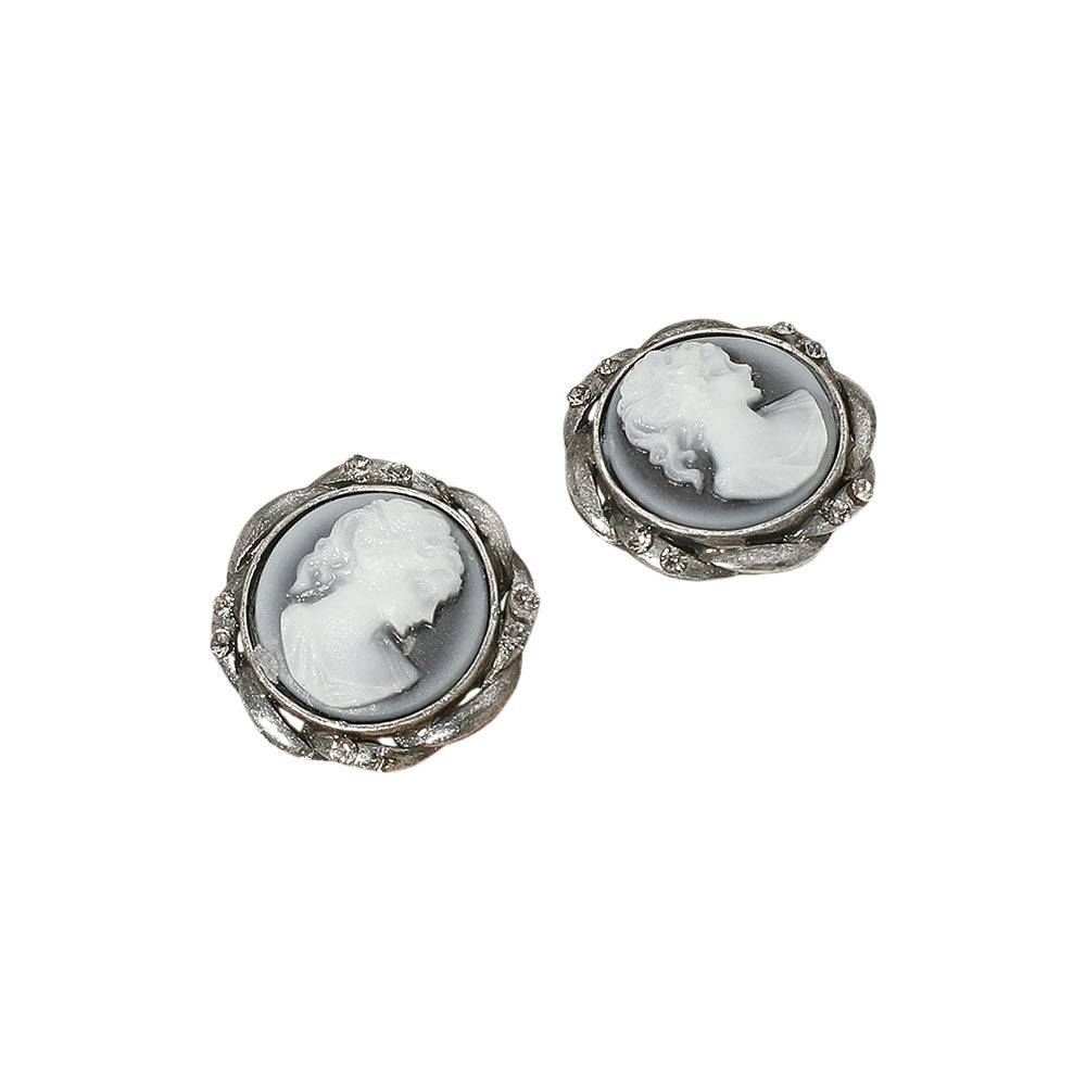 iLLASPARKZ Vintage Cameo Stud Earrings