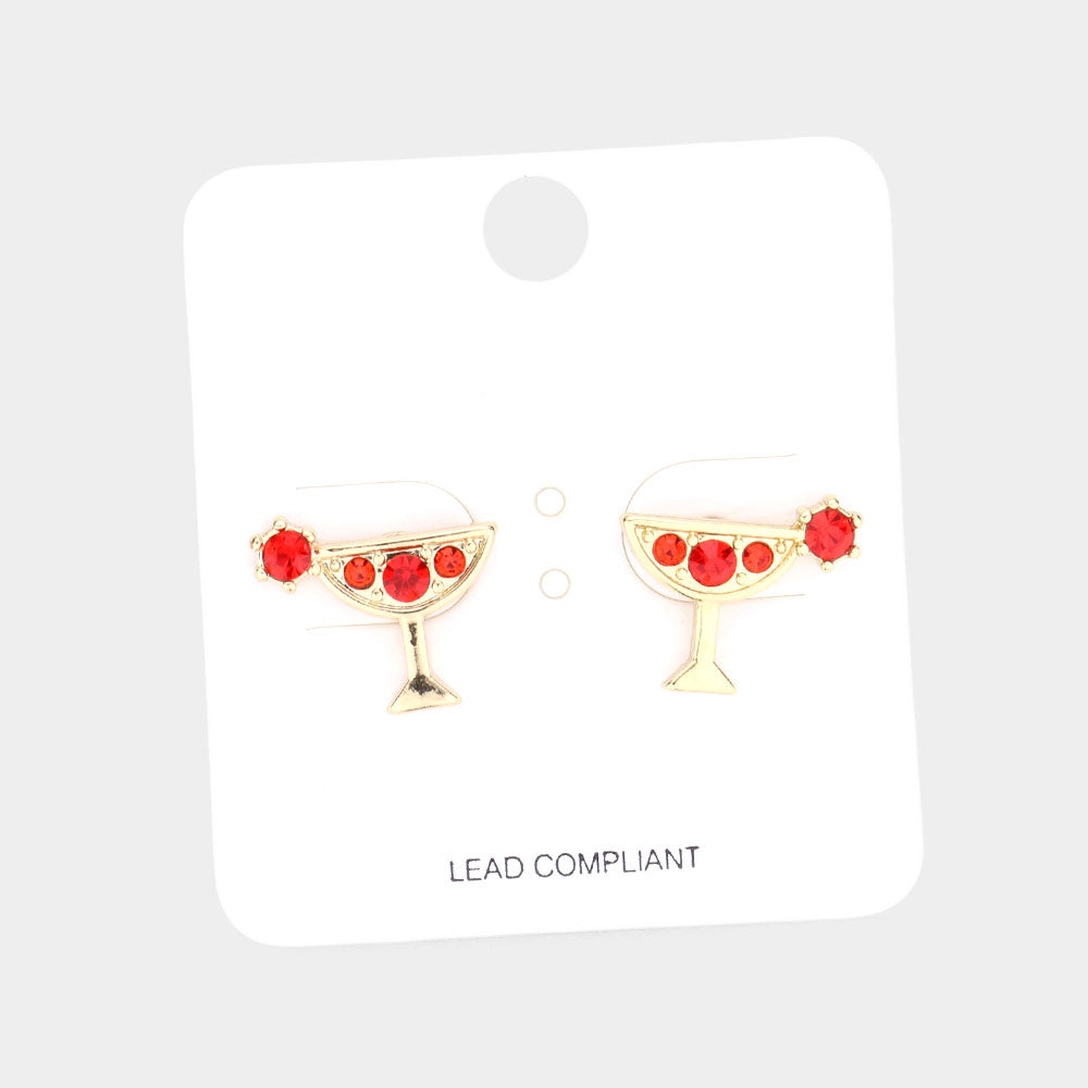 iLLASPARKZ Stone Embellished Cocktail Stud Earrings