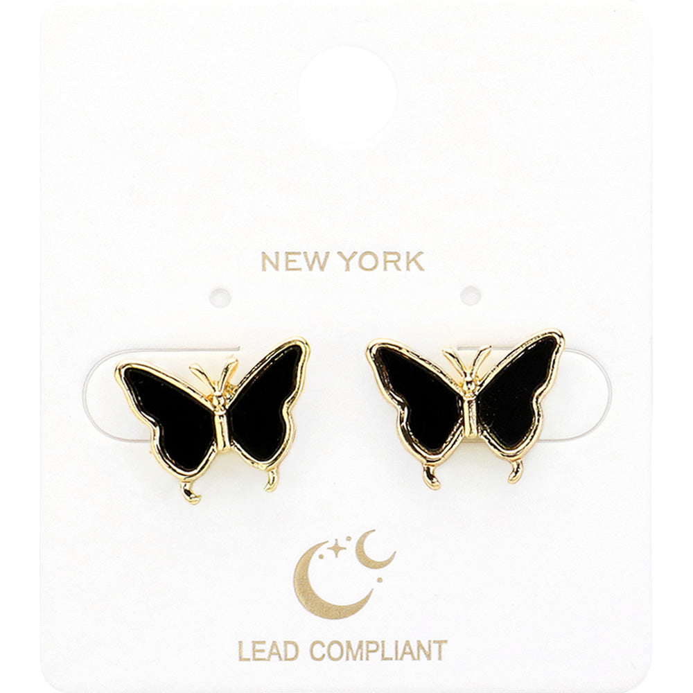 iLLASPARKZ Druzy Butterfly Stud Earrings