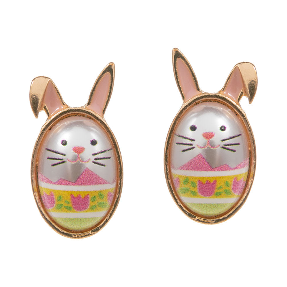 Pearl Easter Bunny Stud Earrings