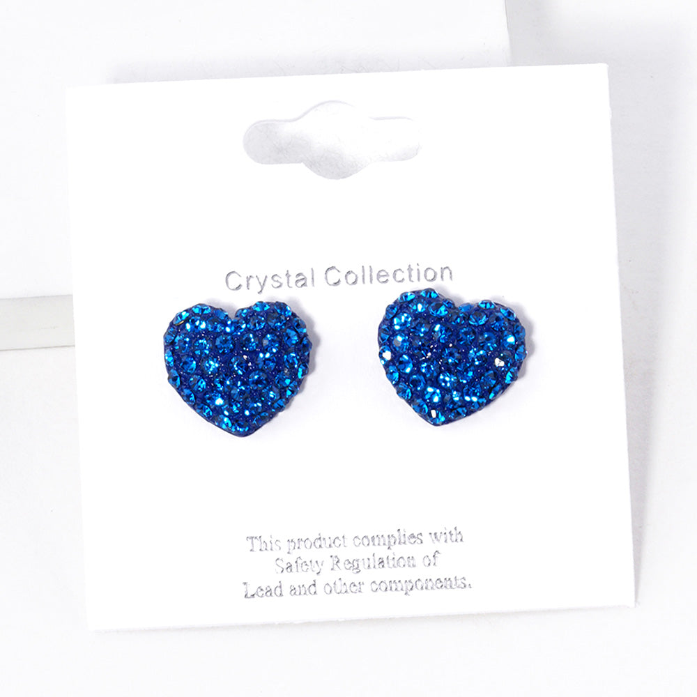 iLLASPARKZ Crystal Pave Heart Stud Earrings