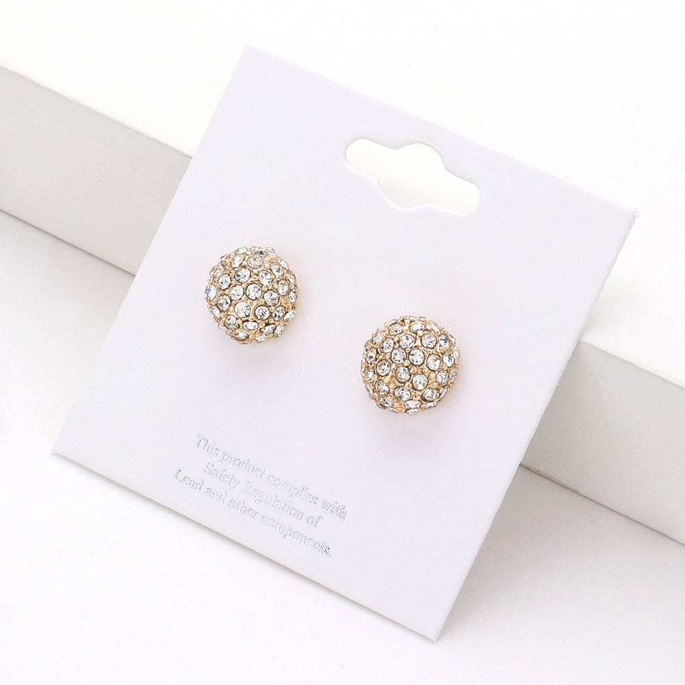 iLLASPARKZ Crystal pave dome stud earrings