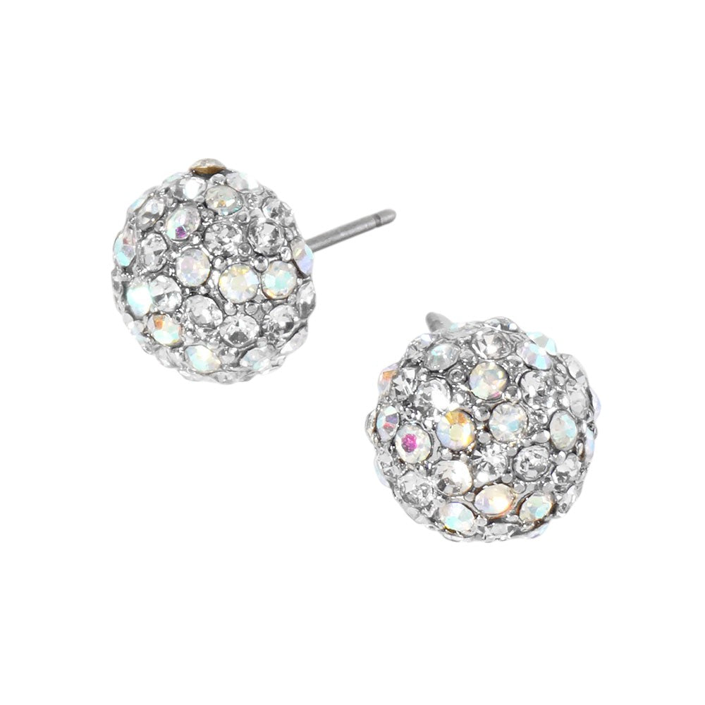 iLLASPARKZ Crystal Pave Round Dome Stud Earrings