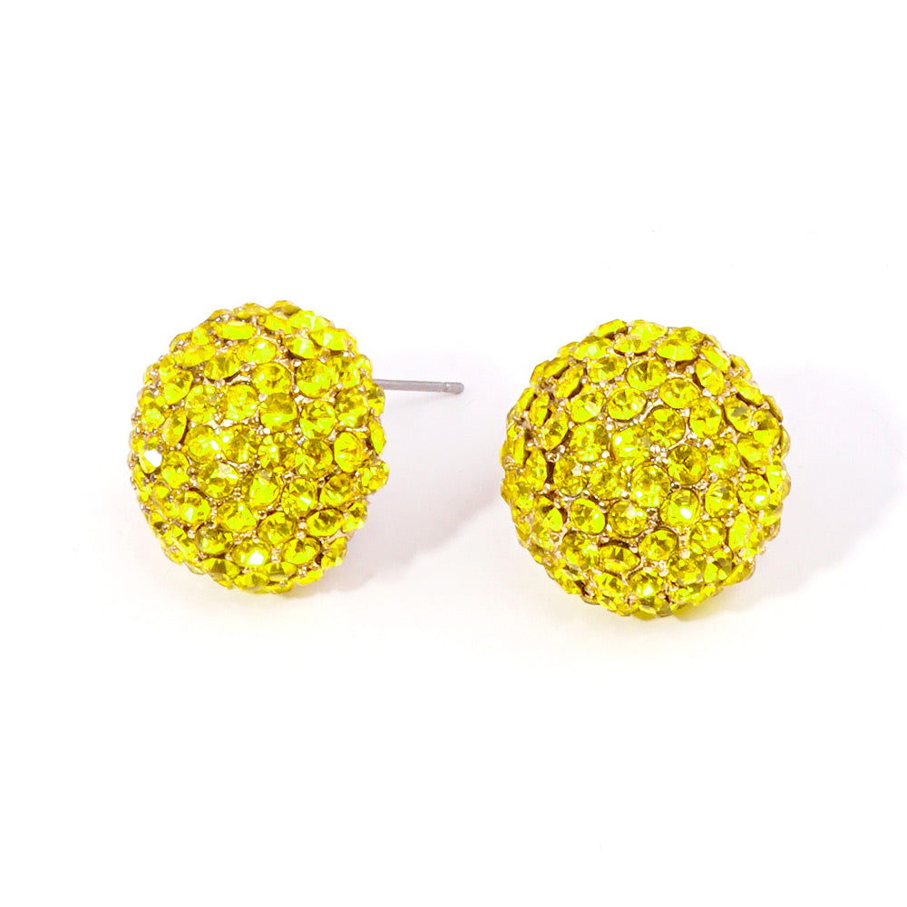 iLLASPARKZ Rhinestone Embellished Dome Stud Evening Earrings