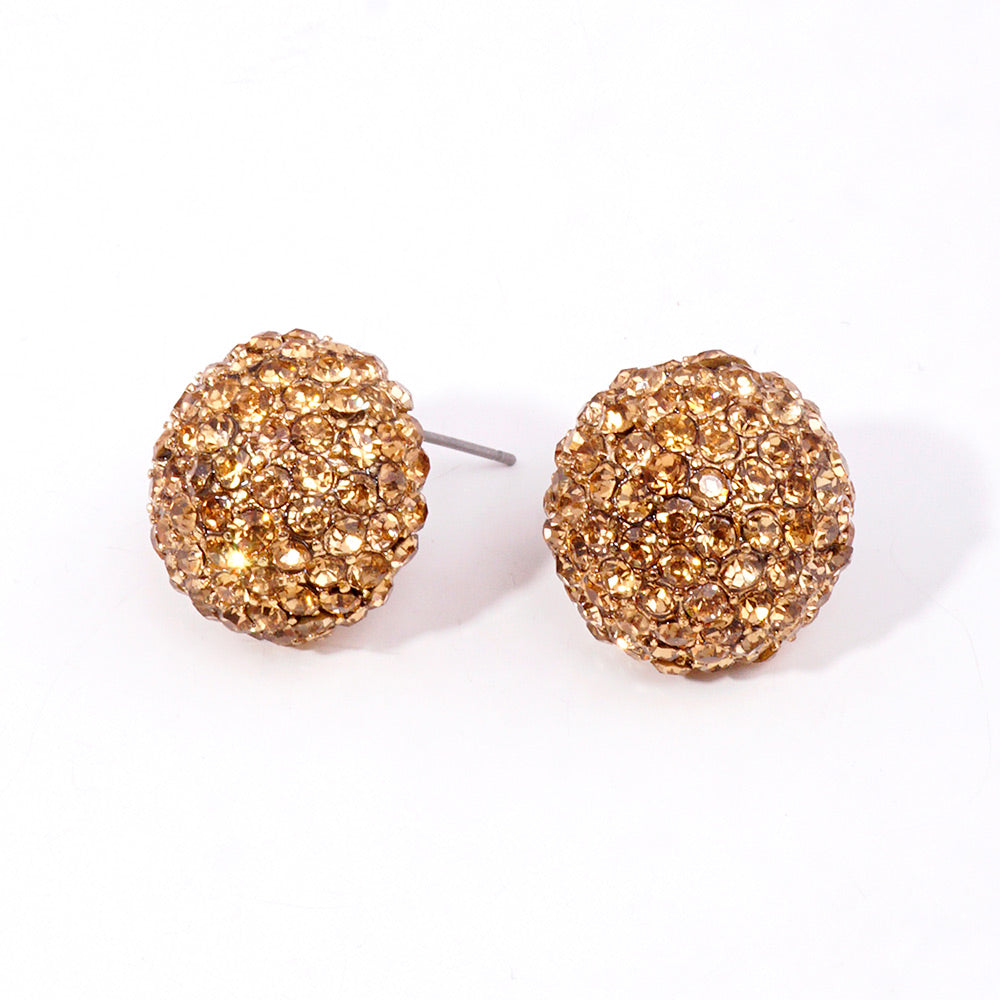 iLLASPARKZ Rhinestone Embellished Dome Stud Evening Earrings