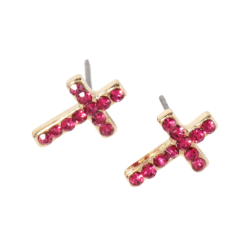 iLLASPARKZ Crystal Cross Stud Earrings