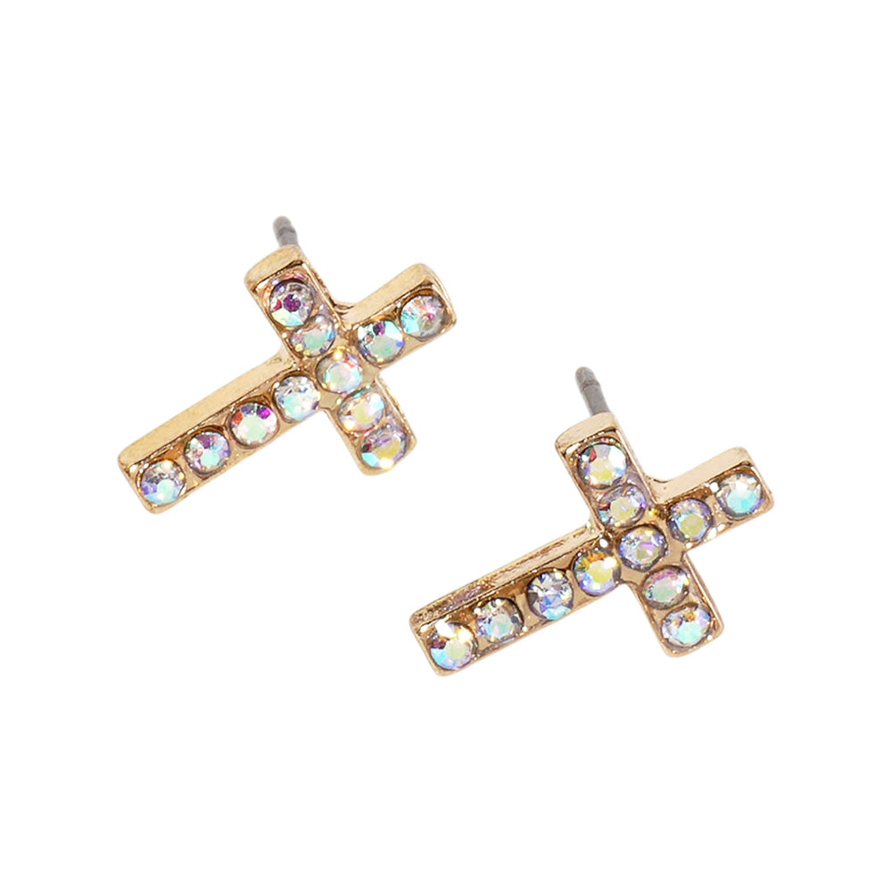 iLLASPARKZ Crystal Cross Stud Earrings