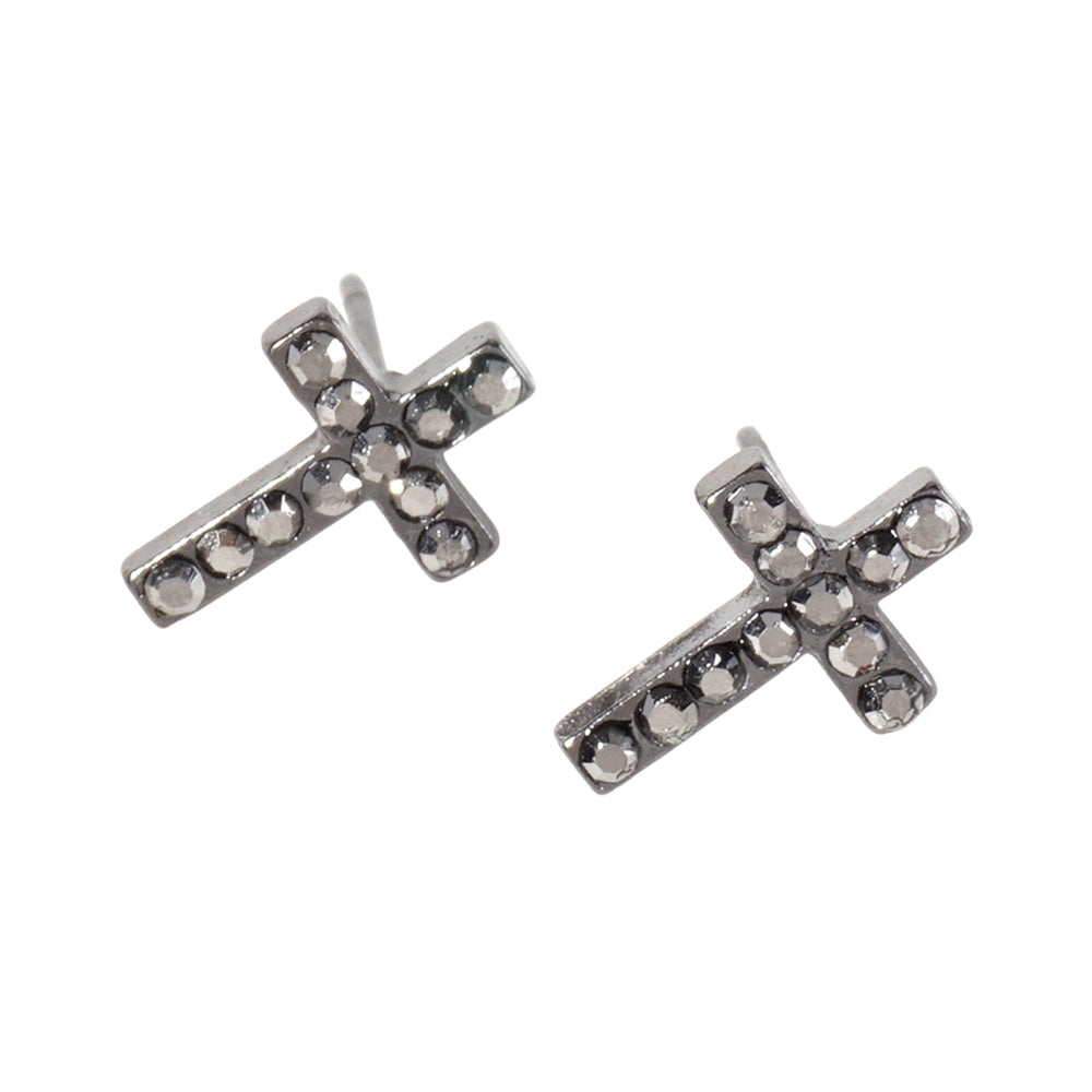 iLLASPARKZ Crystal Cross Stud Earrings