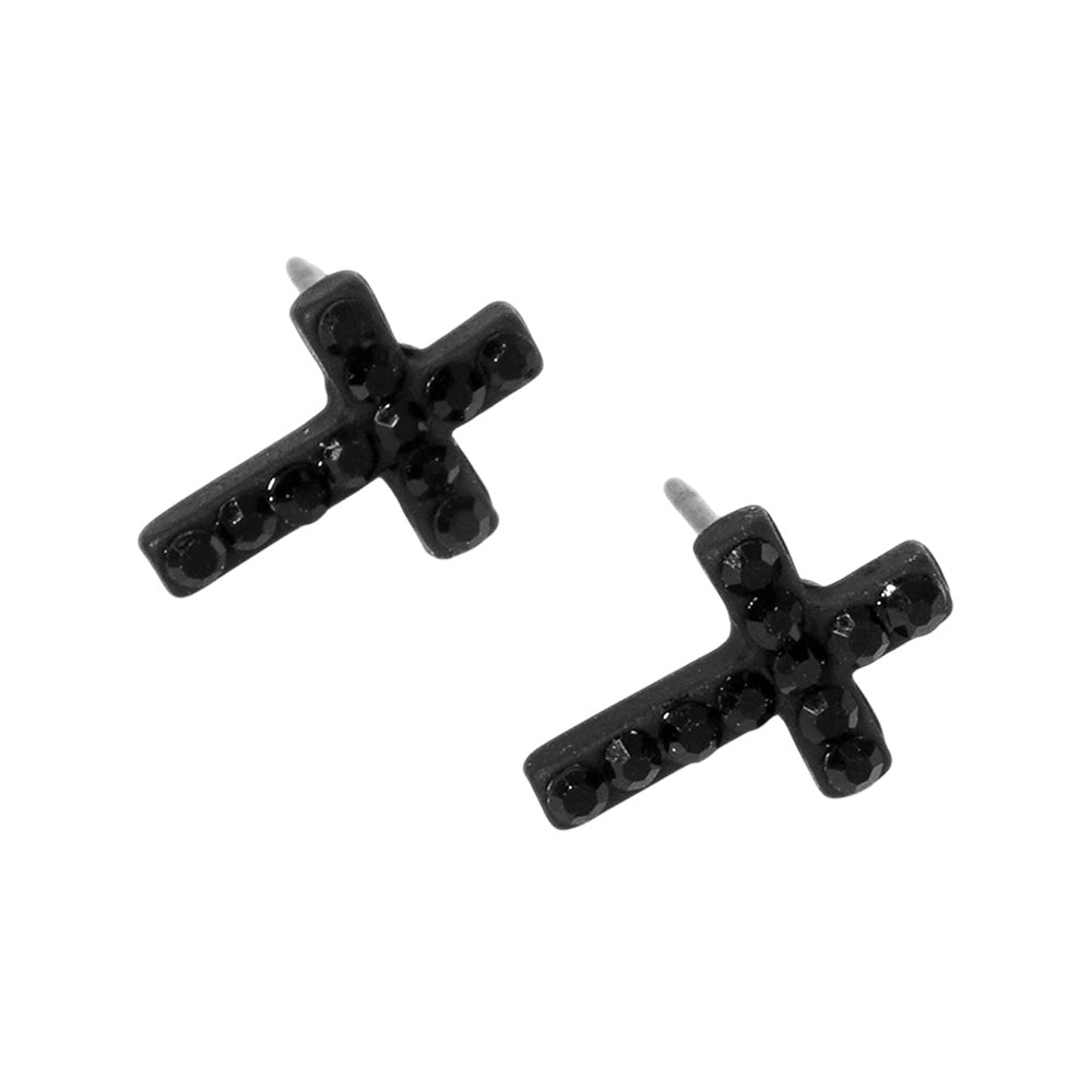 iLLASPARKZ Crystal Cross Stud Earrings