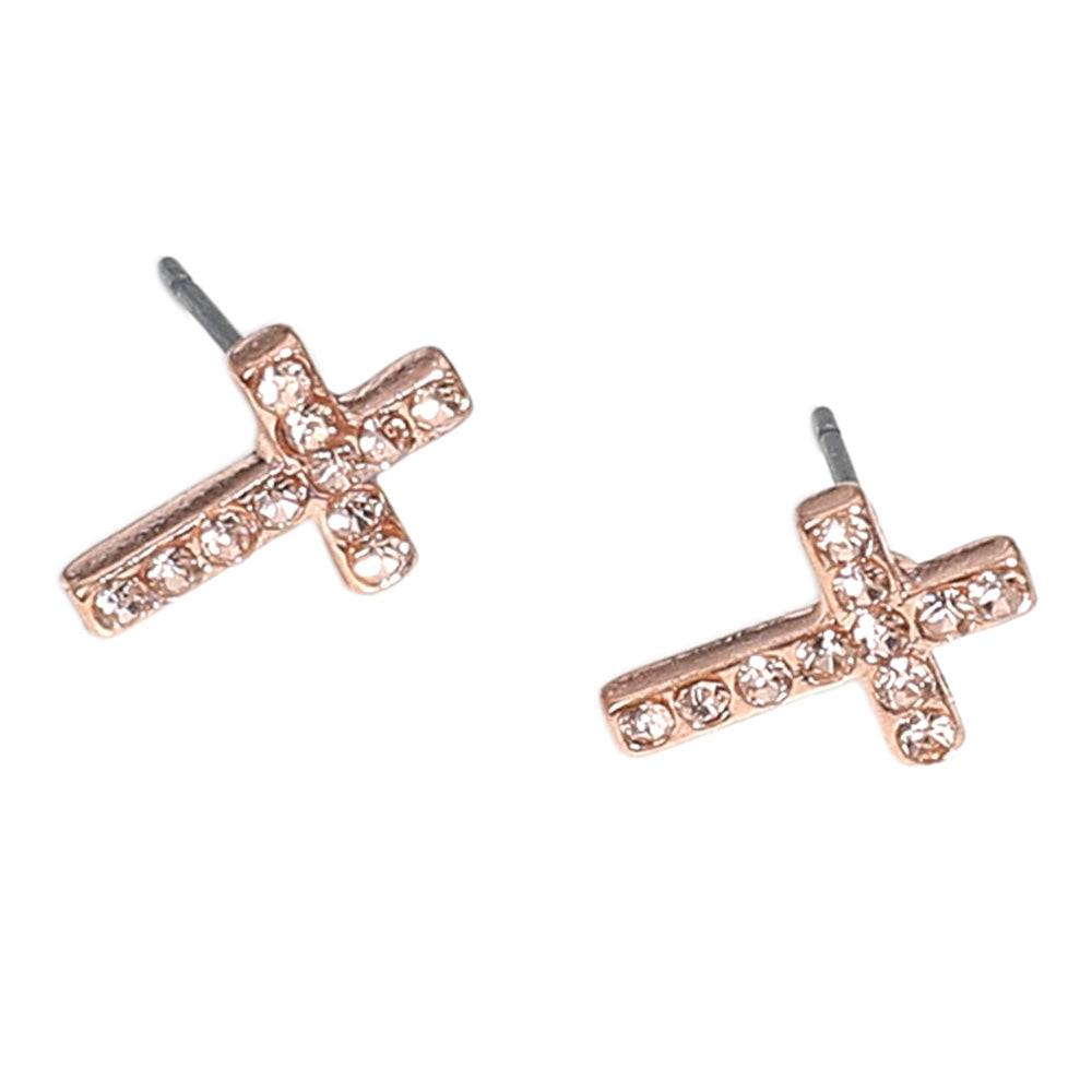 iLLASPARKZ Crystal Cross Stud Earrings