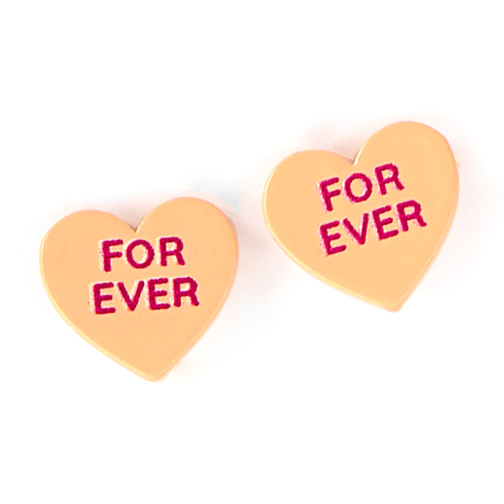 iLLASPARKZ Forever Message Heart Stud Earrings
