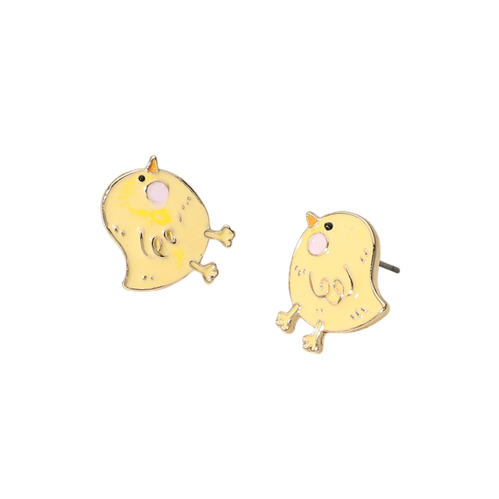 iLLASPARKZ Enamel Easter Chick Stud Earrings