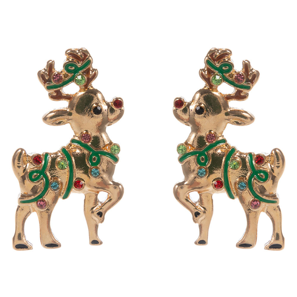 iLLASPARKZ Christmas Reindeer Stud Earrings
